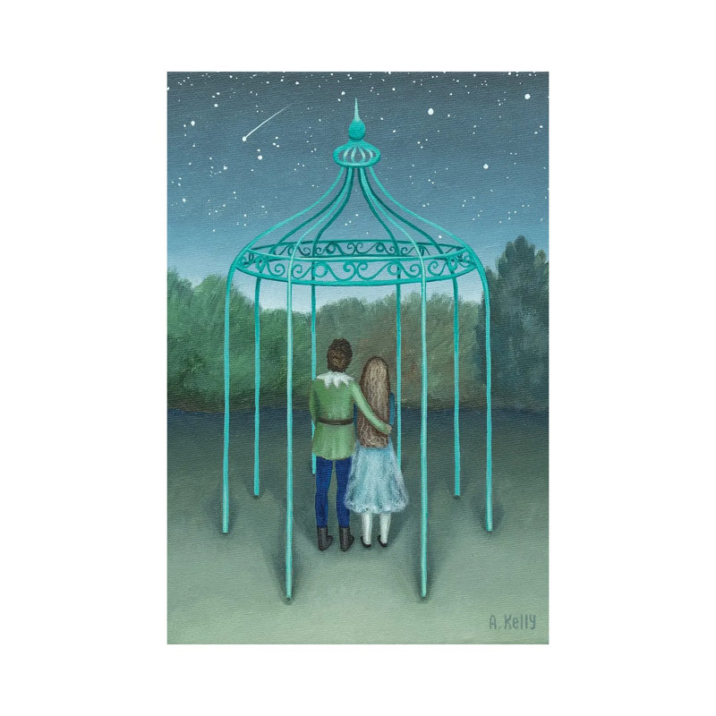 Étoile filante - reproduction d'art sur toile tendue, 18 po x 12 po, Toile tendue avec châssis, No Frame