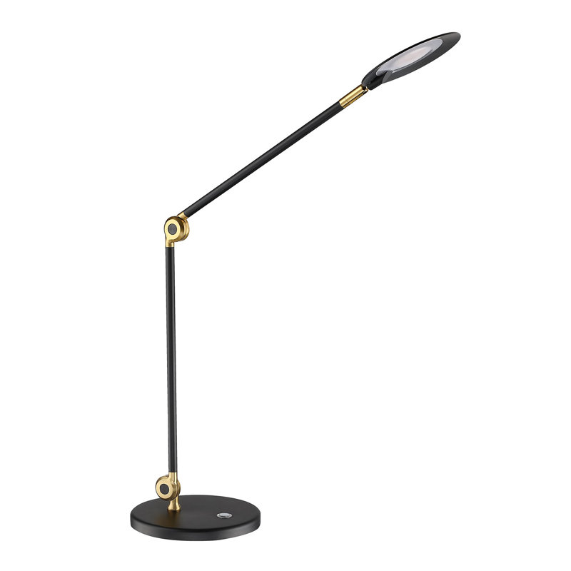 Lampe de bureau réglable en métal Miatta USB, Noir