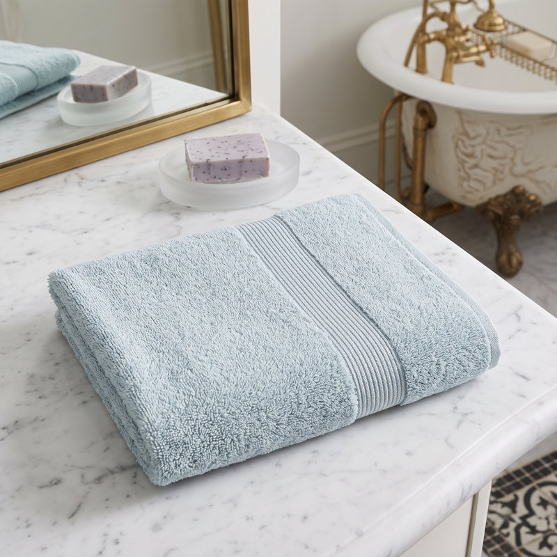 Serviette de bain en coton moelleux Dobby