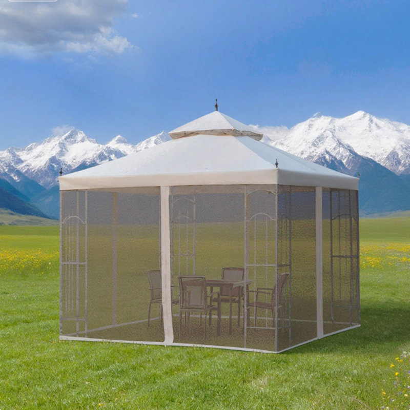 Pavillon de jardin, double toit pour l'extérieur