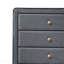 Commode en tissu gris clair