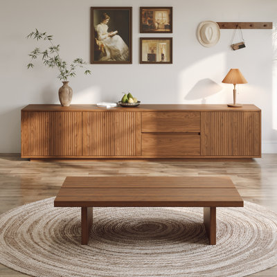 Mid Century Brown Living Room Set