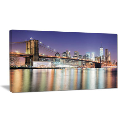 New York City with Freedom Tower Cityscape, reproduction de photo sur toile tendue