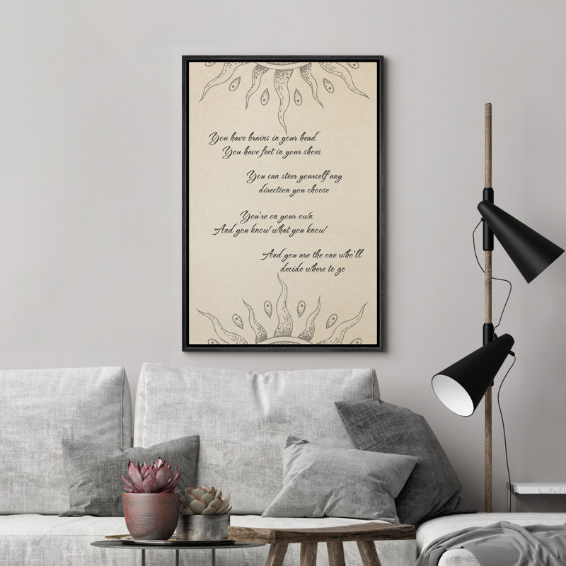 «You, encadré chambre à coucher principale», reproduction d'art sur toile, Noir, noir, noir, noir, H 24 po x l 16 po