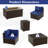 7 Pieces Outdoor Furniture Set with Fire Pit Table and Propane Tank Cover-904043347