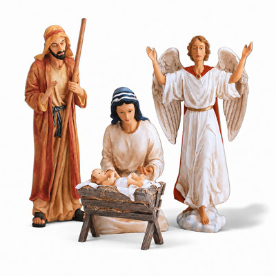4Pc Holy Family Outdoor Nativity Set