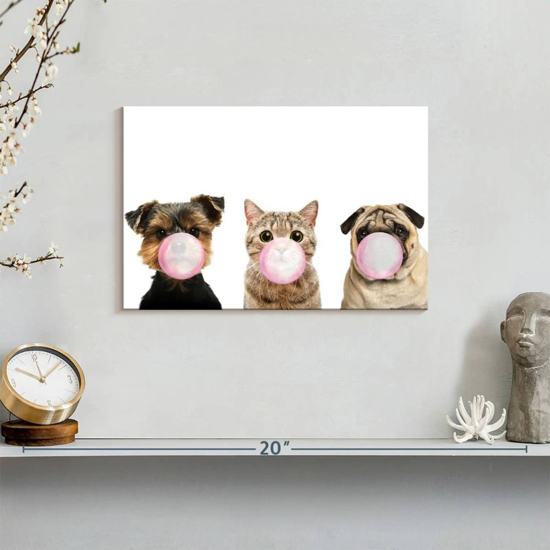 «Funny Animal», reproduction sur toile, H 8 po x l 12 po x P 1 po