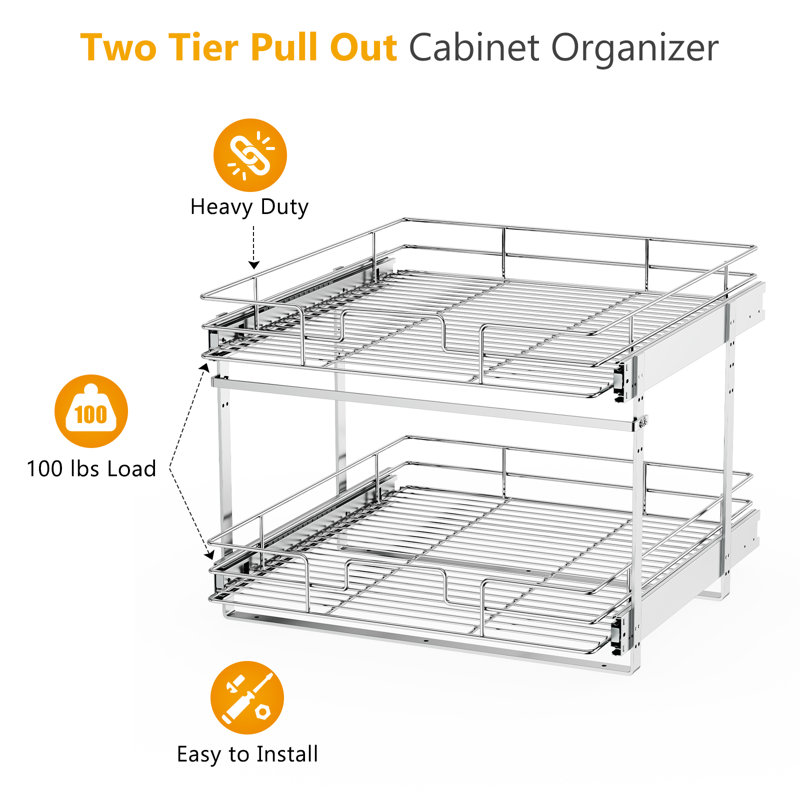 Mendivil Cabinet Shelving Rack, 15" H x 16.5" W x 20.5" D