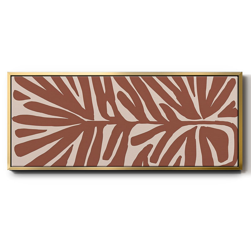 Terra Cotta Block Palms IV- Framed Canvas, 20" H x 50" W