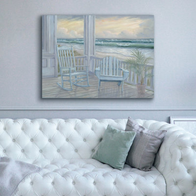 Epic Graffiti 'Coastal Porch 2'  by Georgia Janisse Canvas Wall Art, 54" x 40"