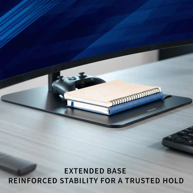 VIVO Dual Ultrawide Monitor Desk Stand with Adjustable Mount, Black