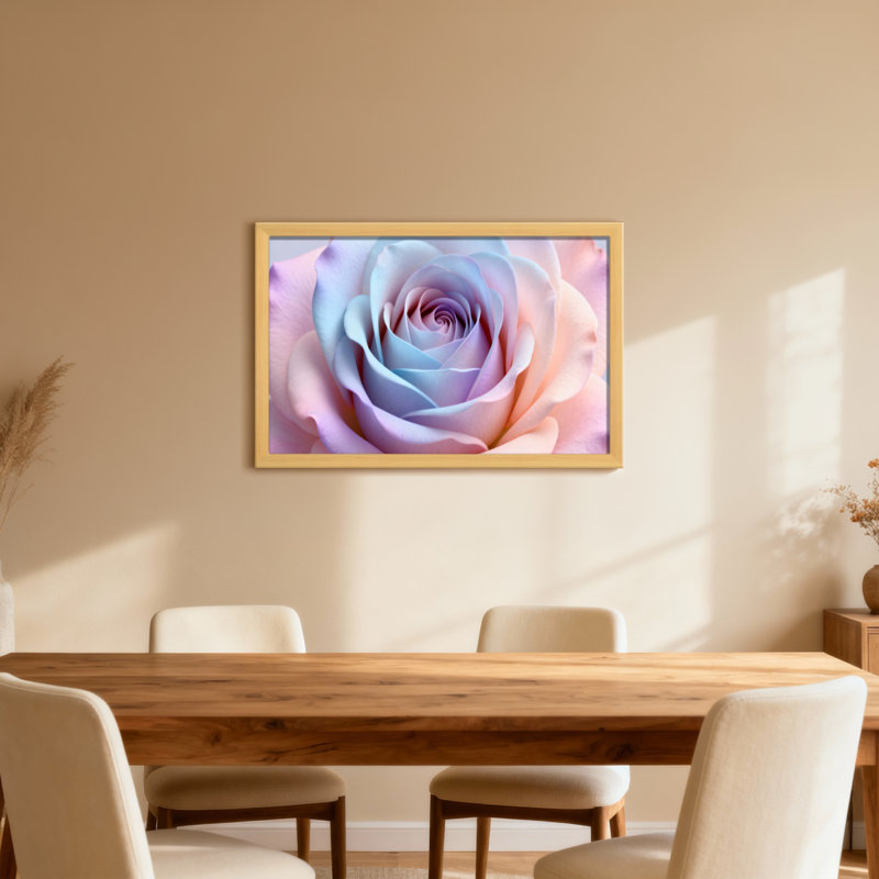 Plantes et fleurs, reproduction de pétales de rose pastel, H 20 po x l 30 po, Toile tendue, Ne s’applique pas