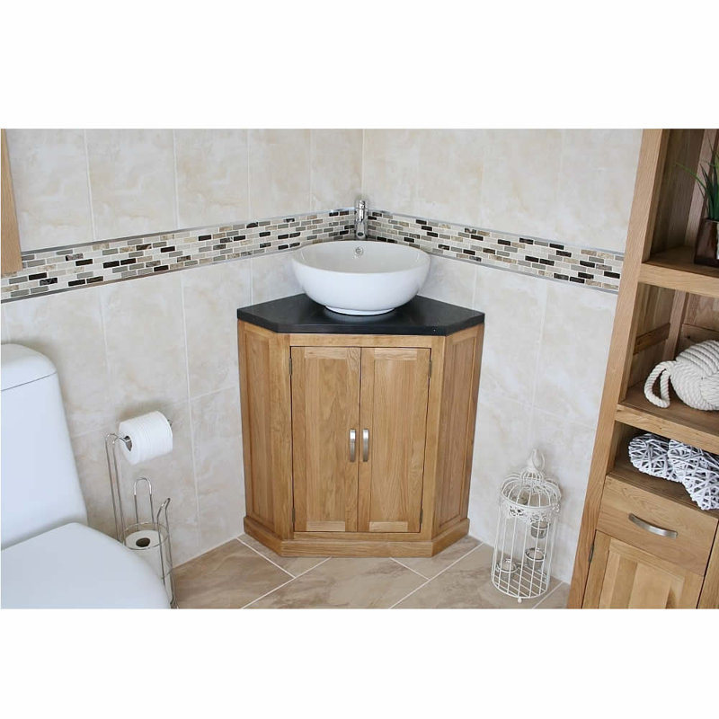 Deloatch 550mm Single Bathroom Vanity with Vessel Ceramic Basin, Black