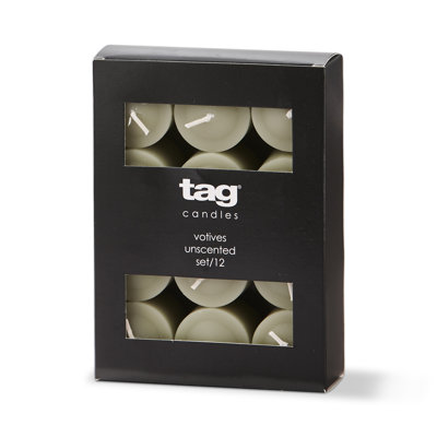 Bougies votives Color Studio S / 12 olive