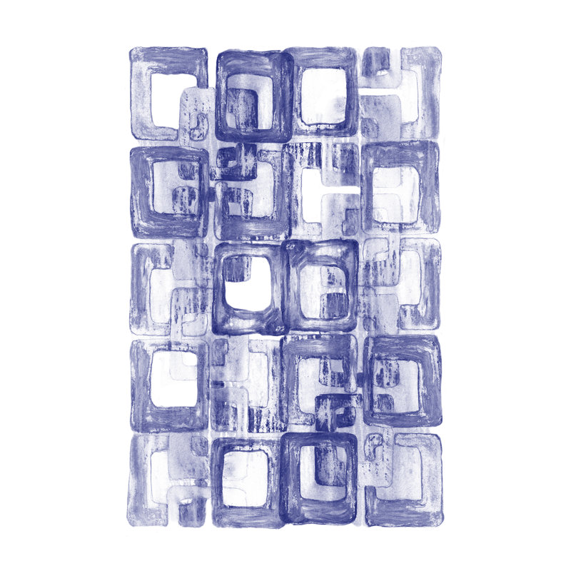 Distemod bleu marine, reproduction d’art sur toile tendue, H 48 po x l 32 po