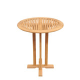 Mathieson Outdoor Round Teak Bar Table