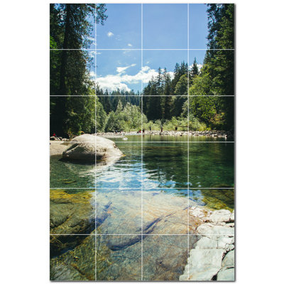 Murale décorative en céramique 4,25 po x 4,25 po