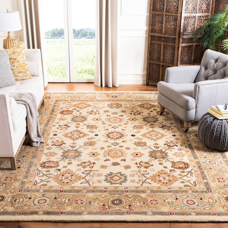 Tapis oriental en laine touffeté à la main Coltun, Rectangle 9 pi 6 po x 13 pi 6 po