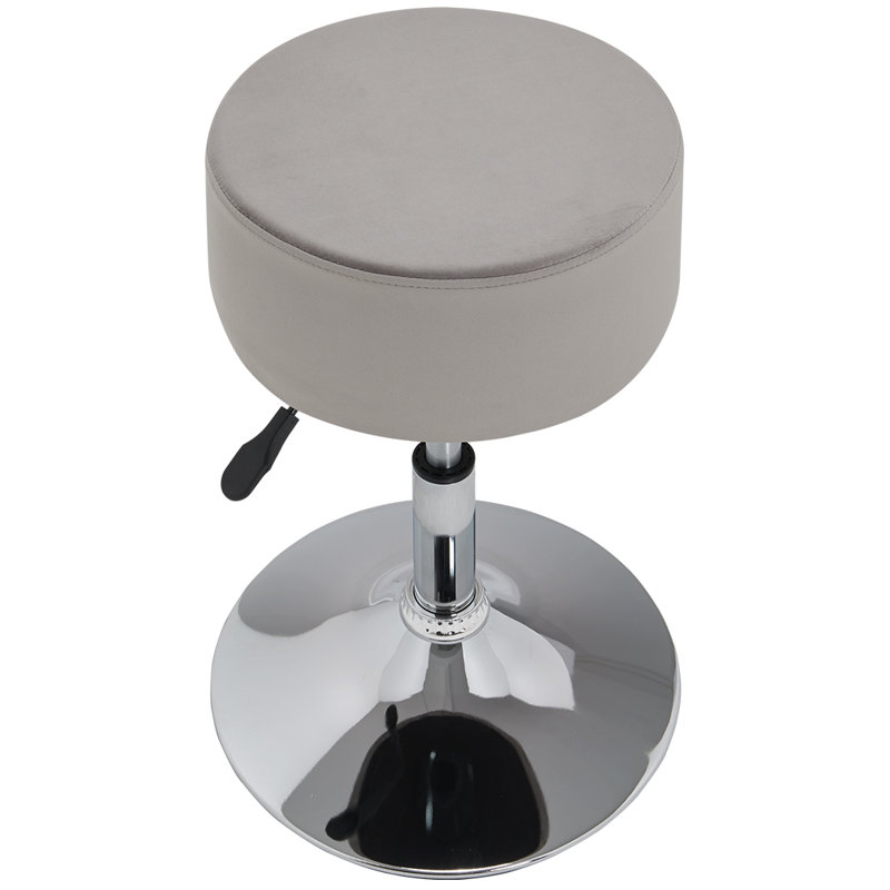 Metal Accent Stool, Grey