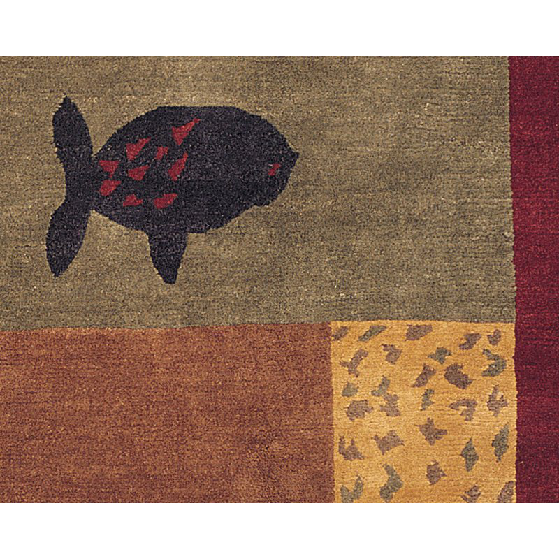 Lagoon Wool Geometric Area Rug in Purple/Red, Rectangle 11' x 17'