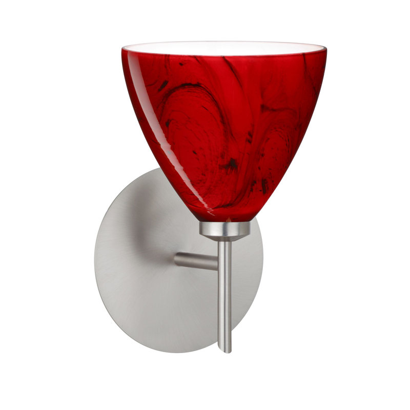 Mia Armed Sconce, Satin Nickel, Magma, Incandescent