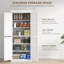 Freestanding Kitchen Cupboard with 4 Doors and Adjustable Shelves-1482938156