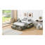 Lit plateforme double avec 6 tiroirs de rangement, gris antique