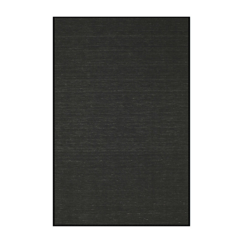 Tapis contemporain noir, Rectangle 2 pi x 4 pi
