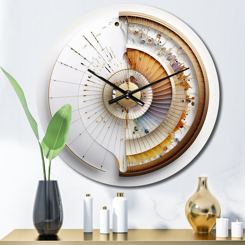 Horloge murale abstraite spirale abstraite, Illustration cosmique - Horloge décorative, Petit