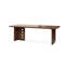 Bureau rectangulaire en bois massif brun noisette-1619093985