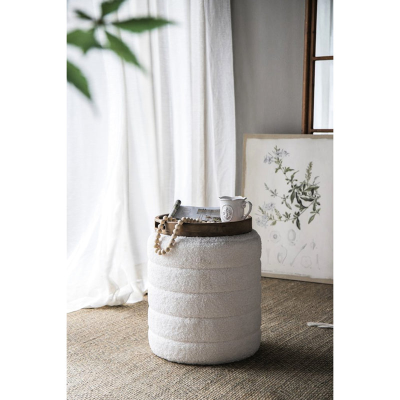 Art French Country Home Decor - 5 articles: plante artificielle, vase, plateaux, tabouret, table d'appoint contemporaine avec tabouret et inclus