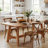 63-Inch Solid Wood Dining Table, Farmhouse Rectangular Kitchen Dinner Table For 4-6 People