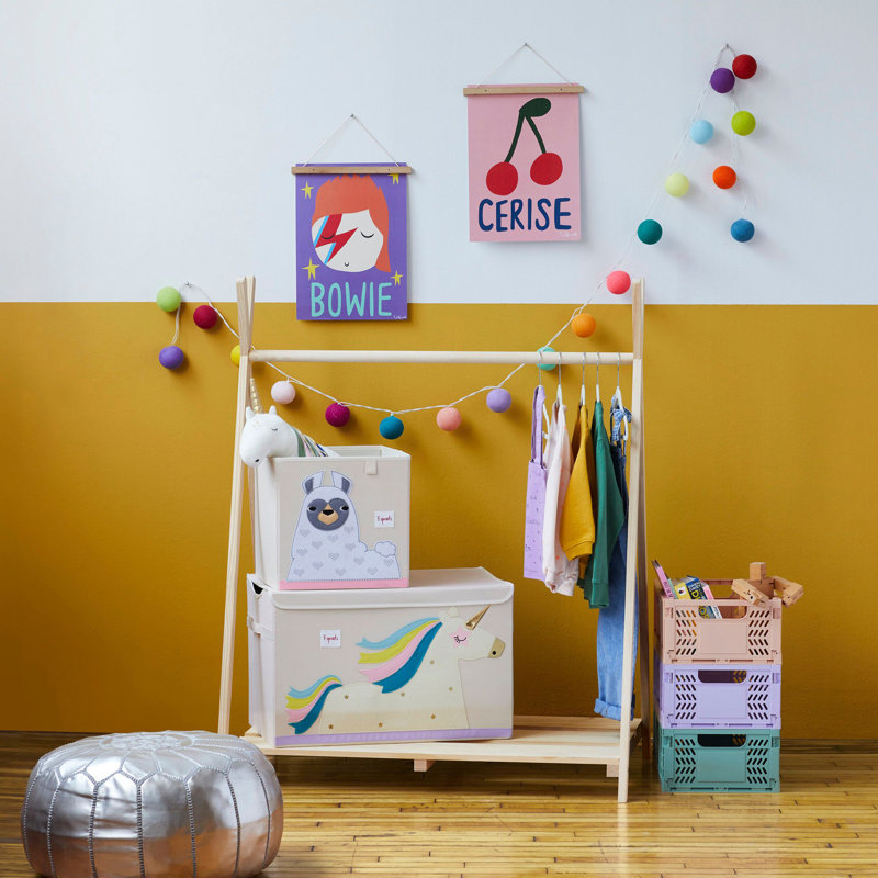 3 Sprouts - Toy Storage Cube for Baby and Kids - Llama