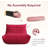 Bean Bag Chair, Oversized Bean Bag Chair for Living Room, Fireside Chair for Adults with Memory Foam Filled, Big Accent Sofa Lounge Floor Sofa for Gaming, Reading, No Assembly Required. (Burgundy)-119243971