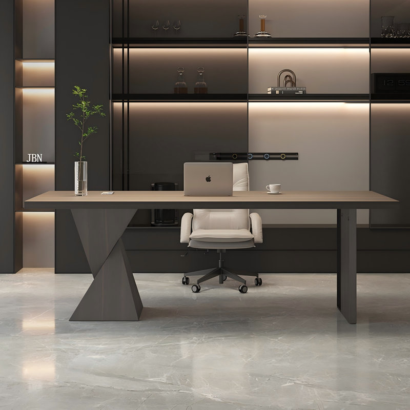Bureau en bois massif 86,61 po Modern Luxury, H 29,53 po x l 86,61 po x P 35,43 po