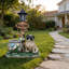 Statue de planteur de chien carlin assis