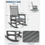 Ensemble de 4 chaises berçantes pour l'extérieur en poly-2093203923