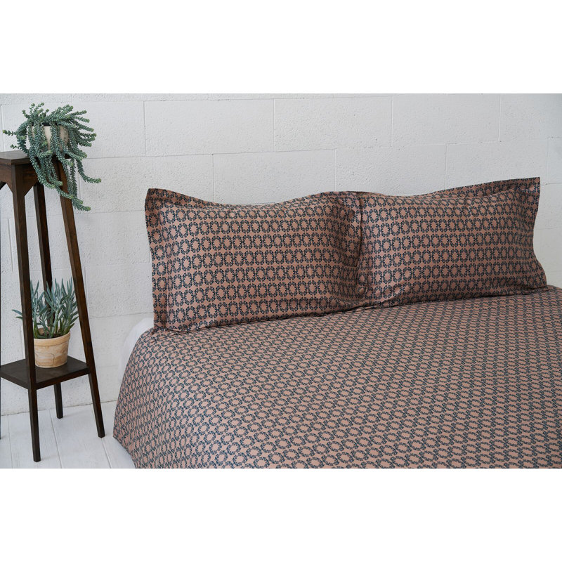 Allbritton Geometric Shapes Duvet Cover Set with Pillowcases, Double Duvet Cover