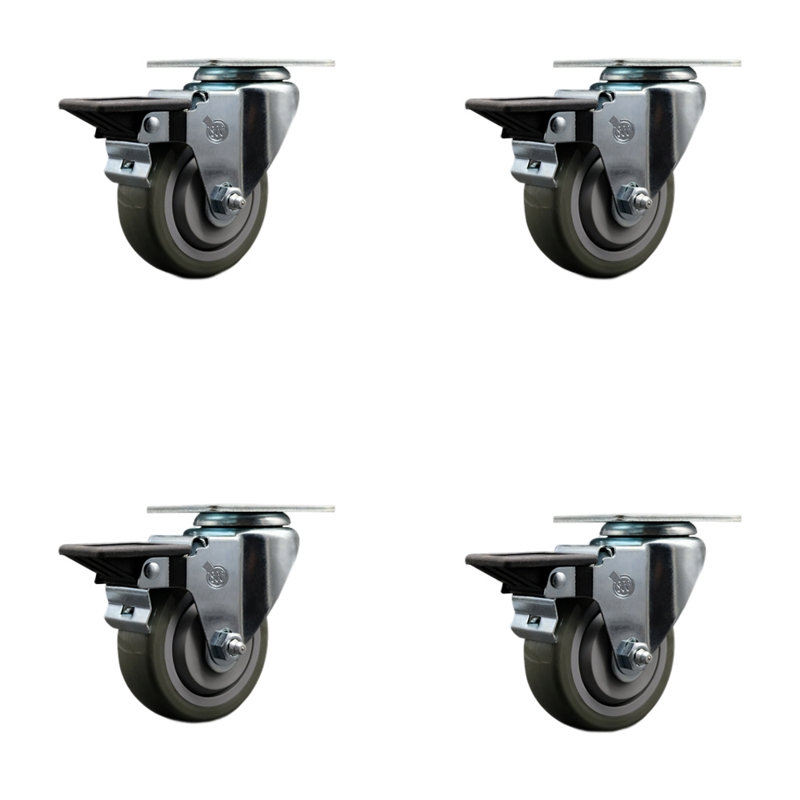 Polyurethane Caster, Gray