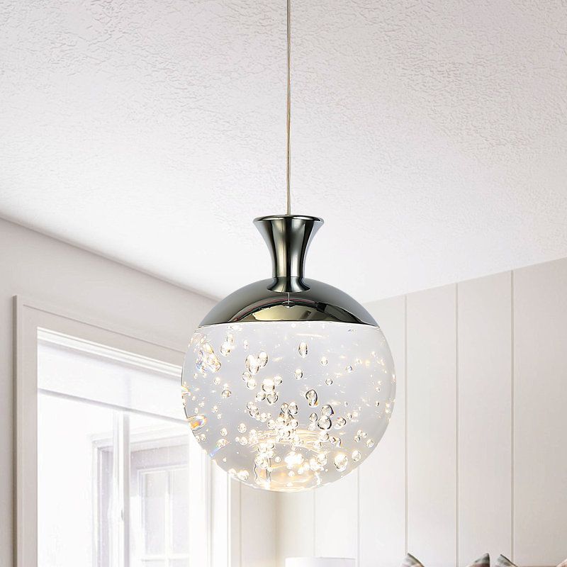 1 - Light Chrome LED Single Pendant