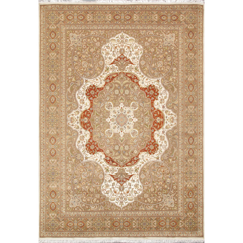 Baku Legacy Hand-Knotted Red Wool & Cotton 10' x 14' Area Rug
