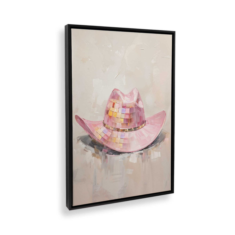 «Cowgirl Essentials in Pink II», reproduction sur toile, H 12,75 po x l 8,75 po, Noir satiné
