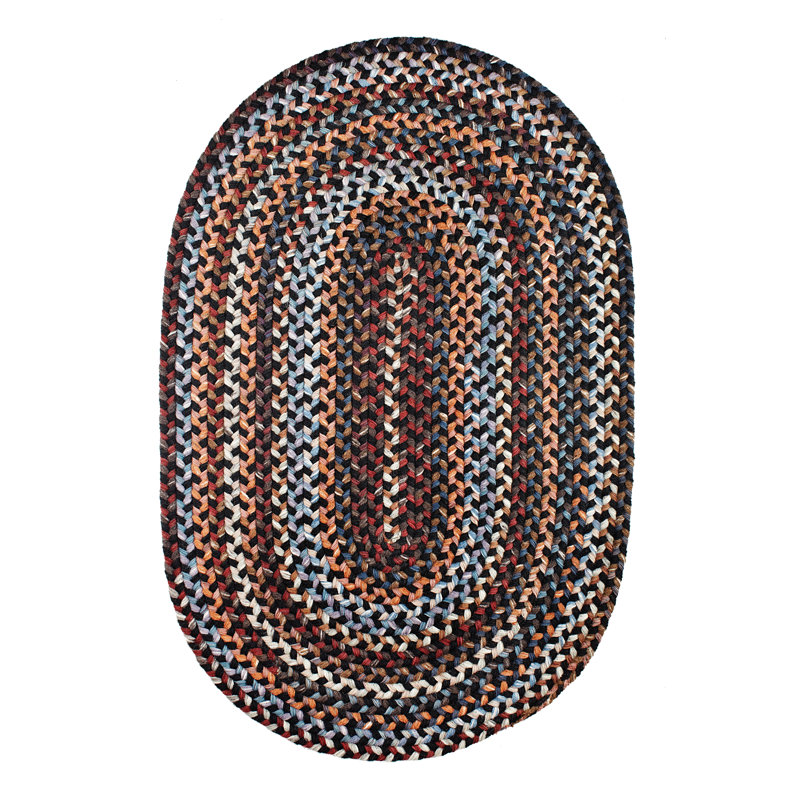 Ato Wool Geometric Indoor Rug, Oval 2' x 3'