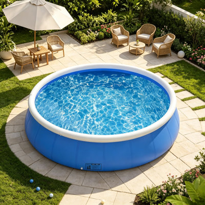 Piscine gonflable en maille à ressorts papillon 96 "l 96"