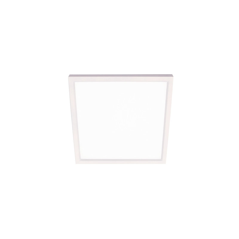 Lenwood Acrylic LED Flush Mount, White, 0.75"H x 9"W x 9"D