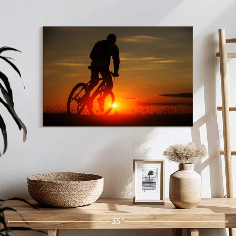 Mehar Sunset Biking, 16" H x 24" W