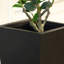 Pot de fleurs effilé H 18,5 po Talarico, pot de fleurs noir mat-180512420-159820783
