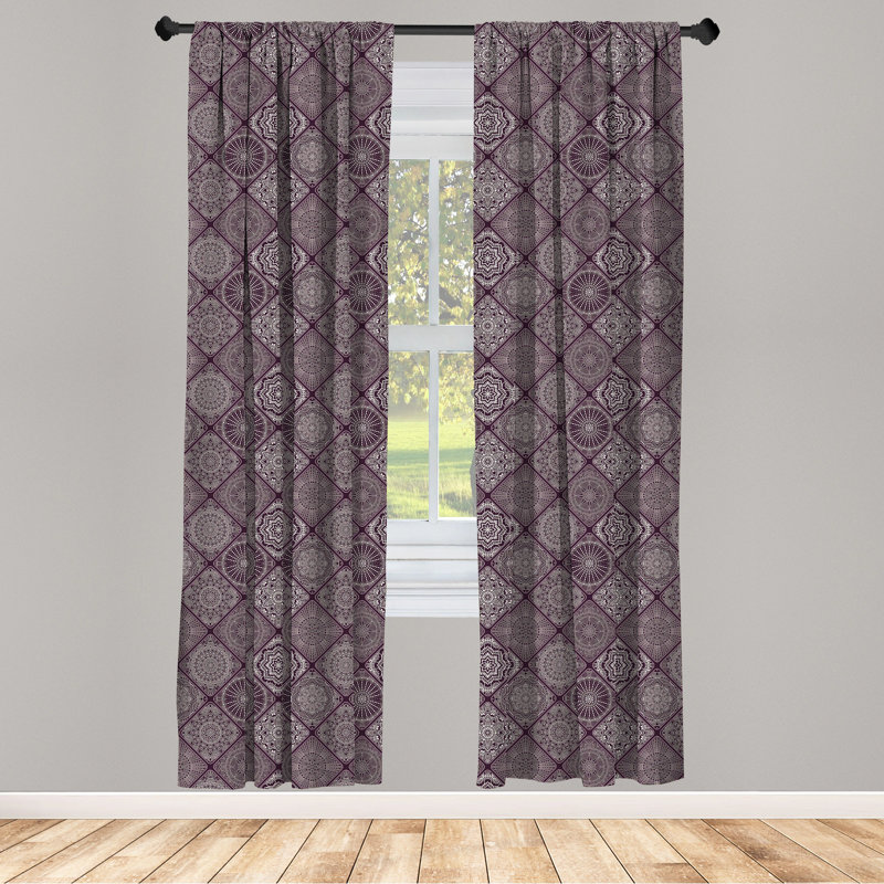 Mandala Semi-Sheer Rod Pocket Sliding Panel, 28" x 84"
