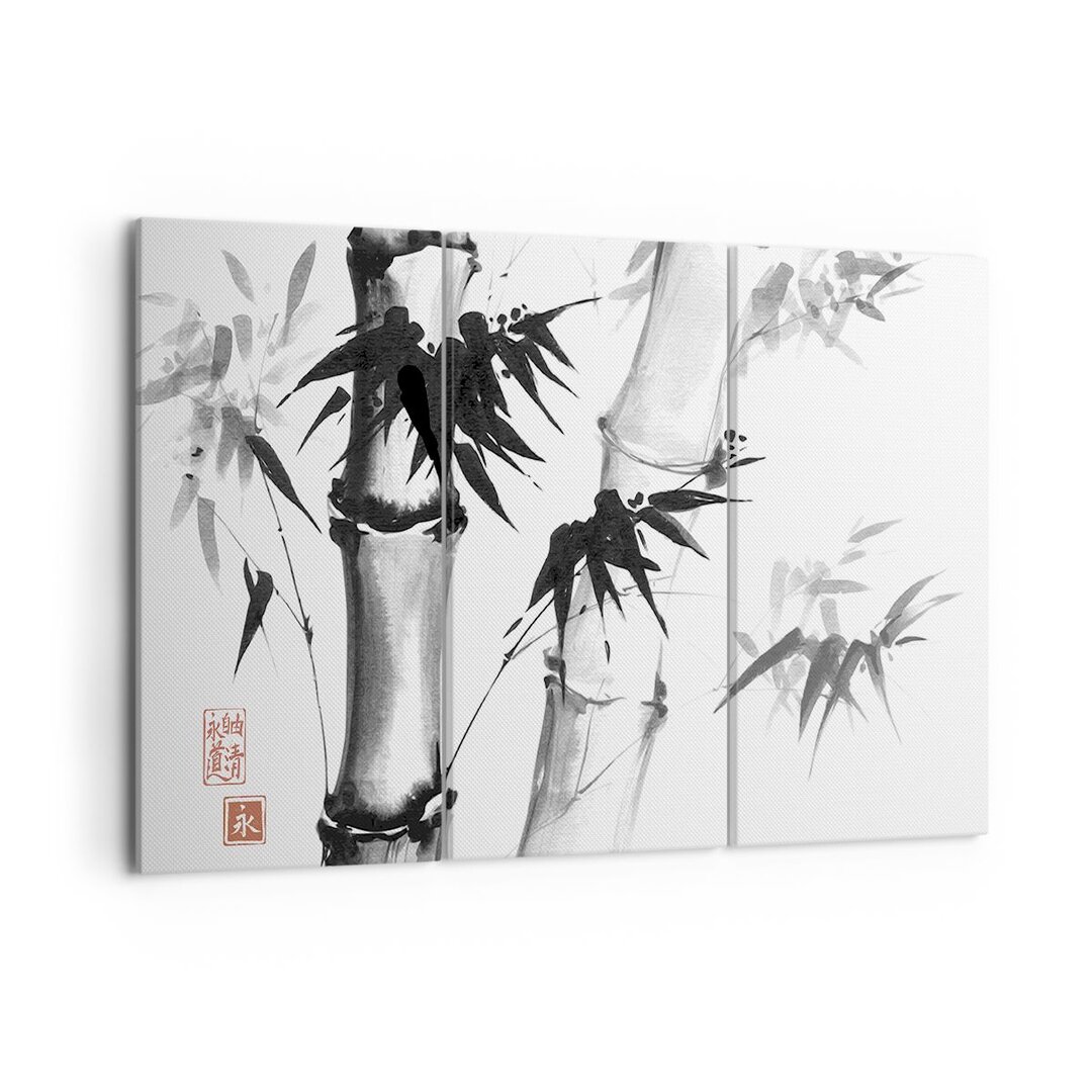 3-tlg. Leinwandbilder-Set Asian Bamboo