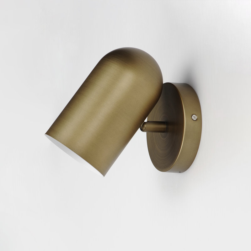 Cyla Aluminum Wall Light, Natural Aged Brass